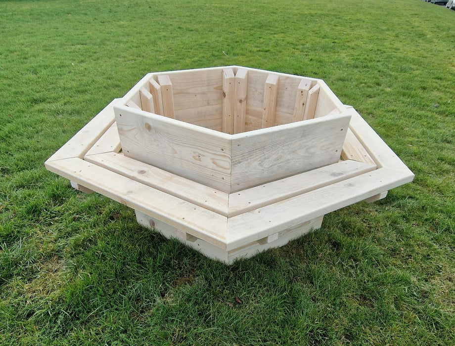 Rustic Tree Planter Seat