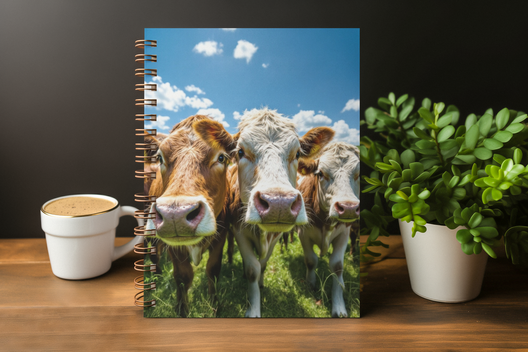 Cows in the Sunshine A5 Lined Notebook