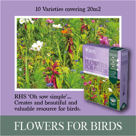 RHS Shake and Sow Flowers for Birds