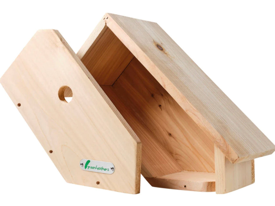 Slanted Nesting Bird Box suitable for installing a wildlife camera