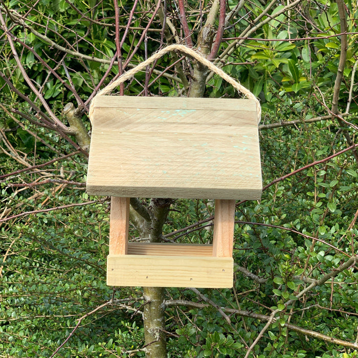 Gamma Hanging Wooden Bird Feeder