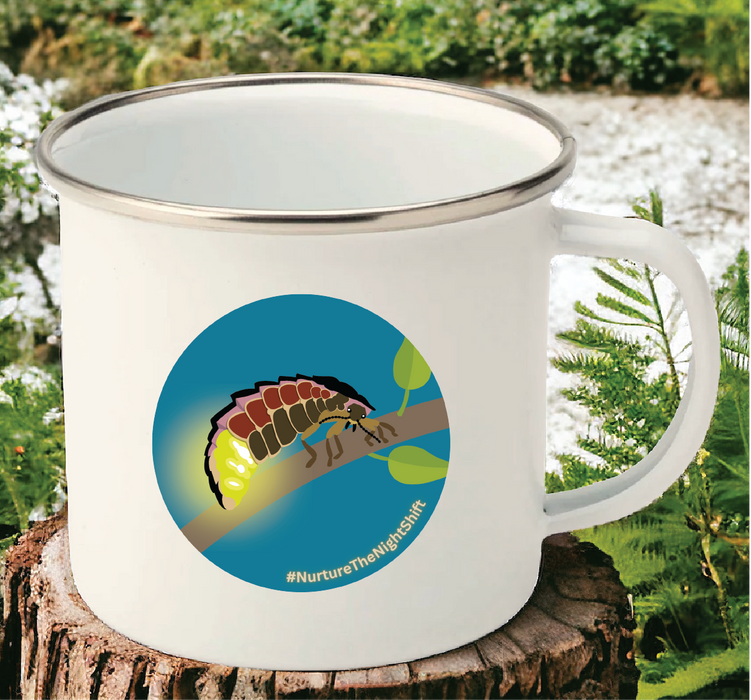 “Nurture the Night Shift” Tin Camping Mug