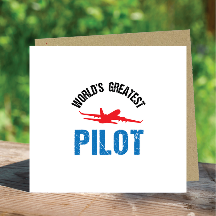 World’s Greatest Pilot Aviation Greeting Card