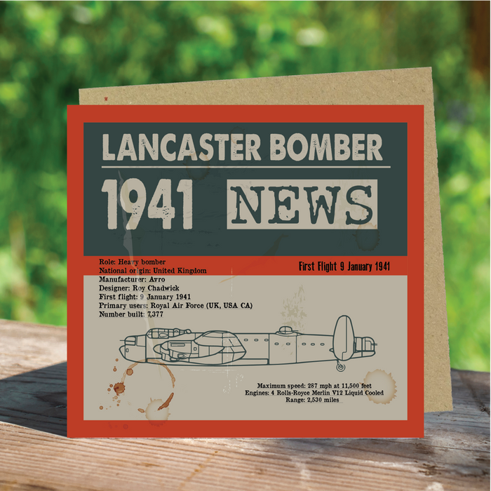 Lancaster Bomber News Aviation  Greeting Card