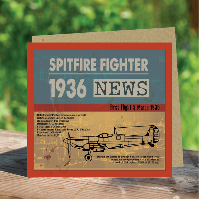 Spitfire News Aviation  Greeting Card