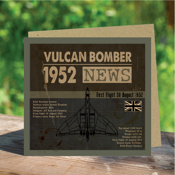 Vulcan Bomber News Aviation  Greeting Card