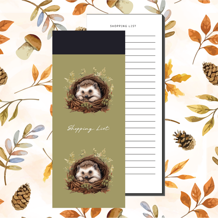 Hedgehog In a Nest Magnetic Shopping Pad