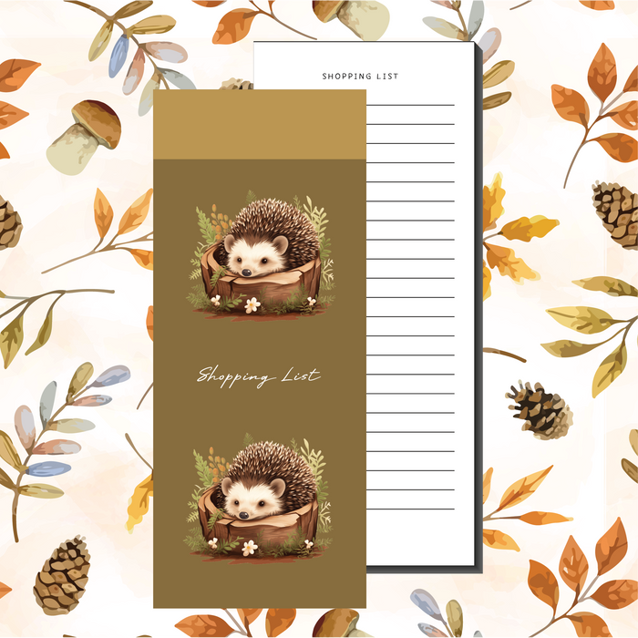 Hedgehog on a lodge Magnetic Shopping Pad