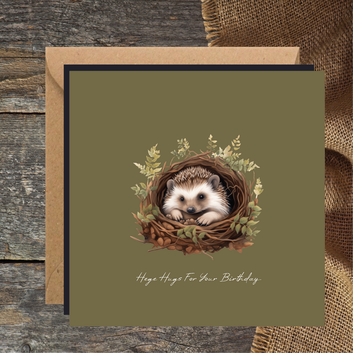 Hedge-Hugs For Your Birthday Card