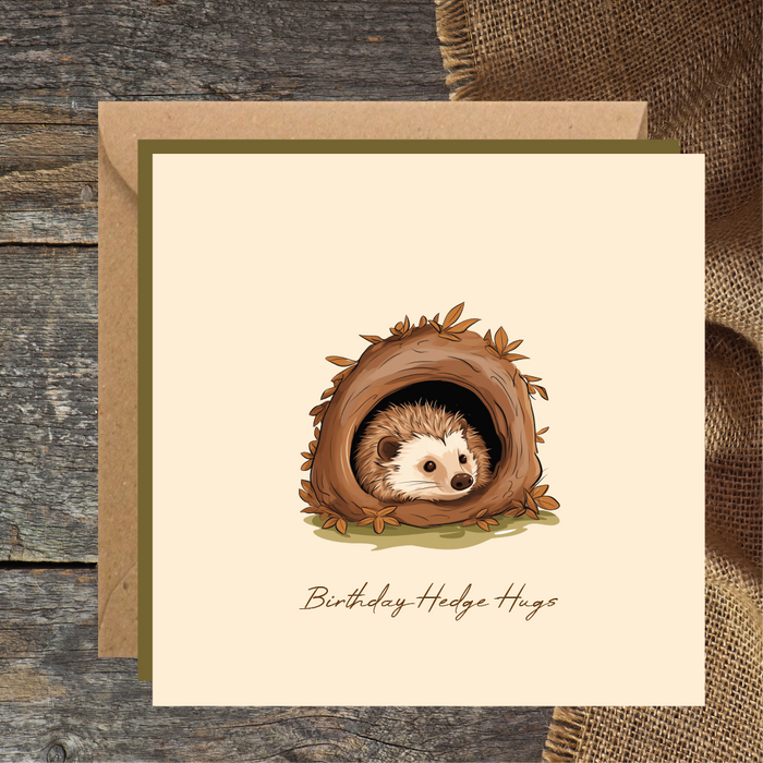Birthday Hedgehugs Greetings Card
