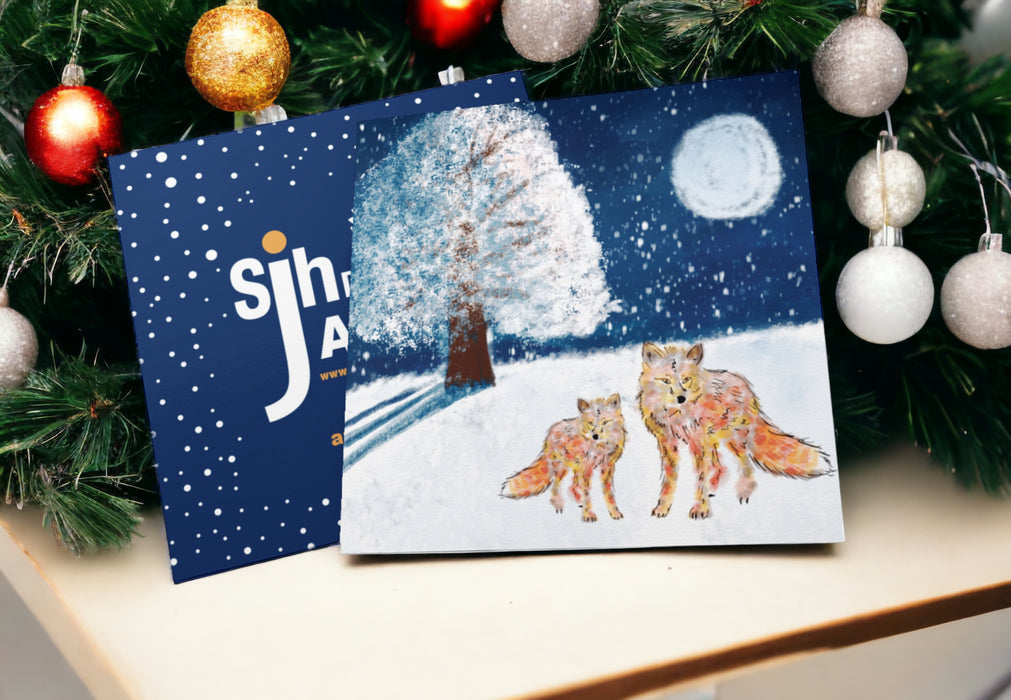 SJH Designs Animal Painted Christmas Card Pack