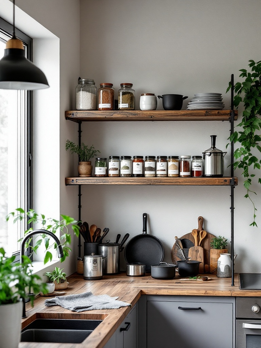 Reclaimed Timber Scaffold Board Shelf