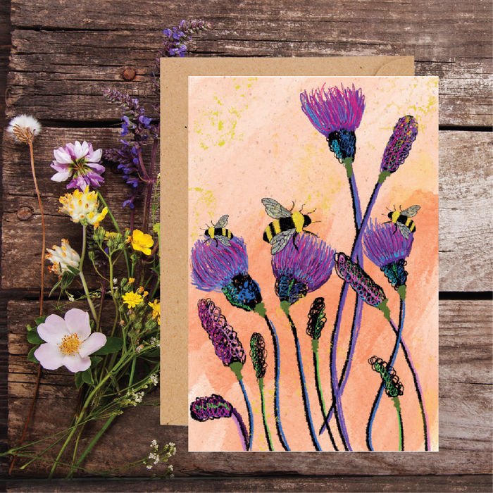 BEE FRIENDLY WiLDFLOWER PLANTABLE SEED GREETING CARD