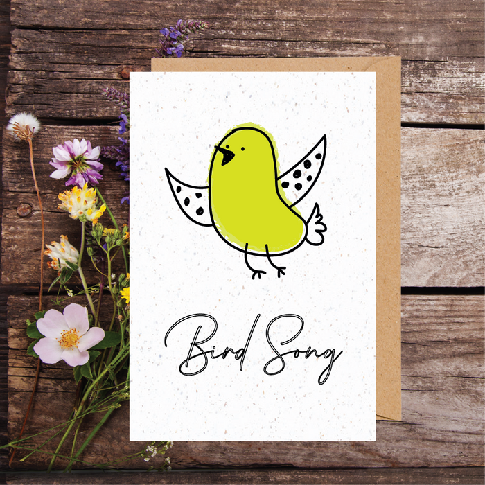 BIRD SONG WiLDFLOWER PLANTABLE SEED GREETING CARD