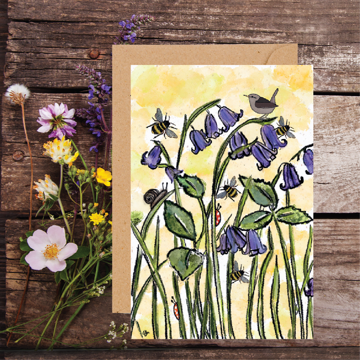 BLUEBELLS & WiLDFLOWER PLANTABLE SEED GREETING CARD