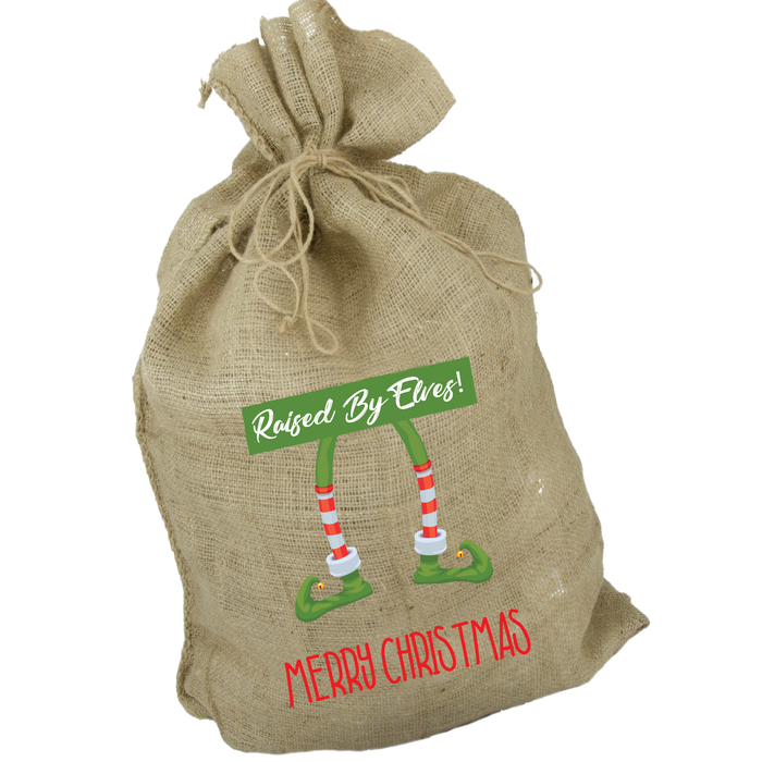 Raised by Elves Santa Sack