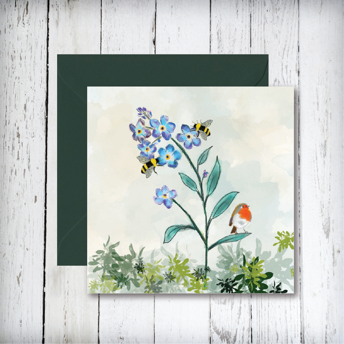 Forget Me Not Greetings Card
