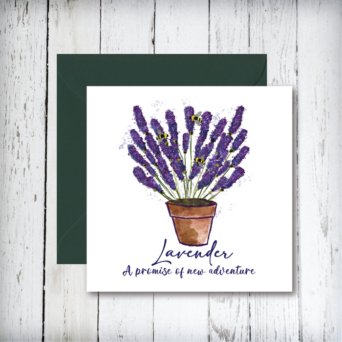 Lavender Promise of Adventure Greetings Card