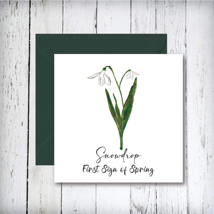 Snowdrop Art Greetings Card