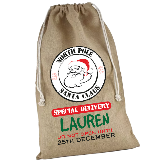 North Pole Santa Claus Special Delivery Santa Sack