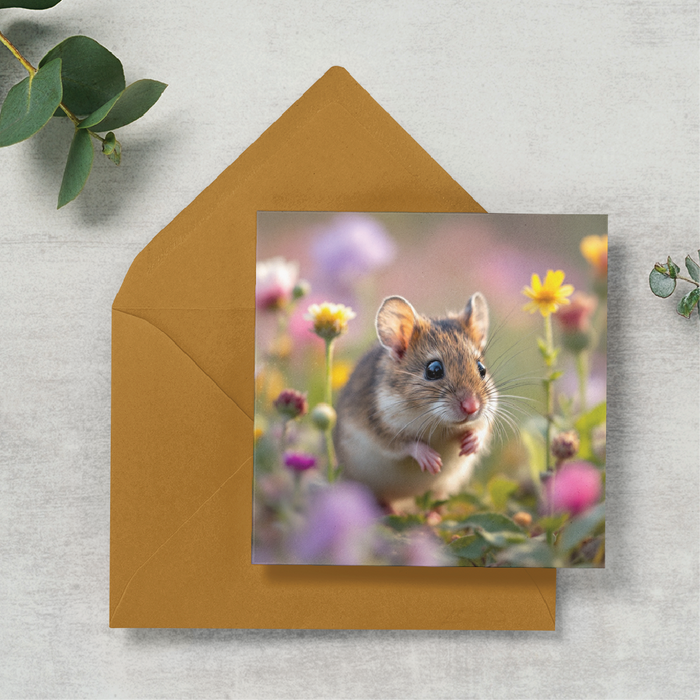 Field Mouse in the Flowers