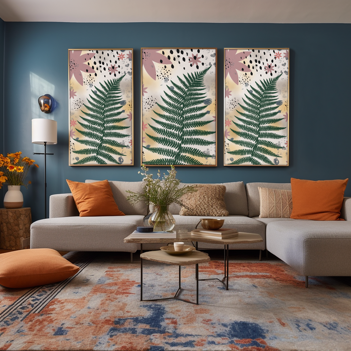 Giant Fern Leaf Abstract Room Art