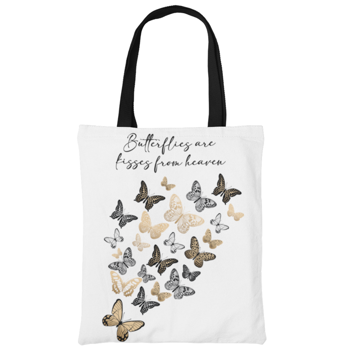 Butterflies are kisses from heaven tote bag