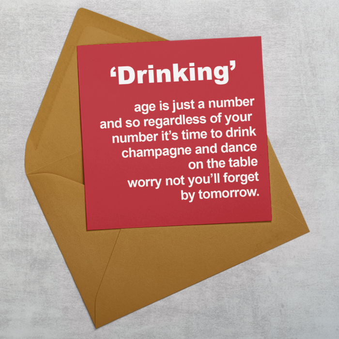 Drinking Greeting Card