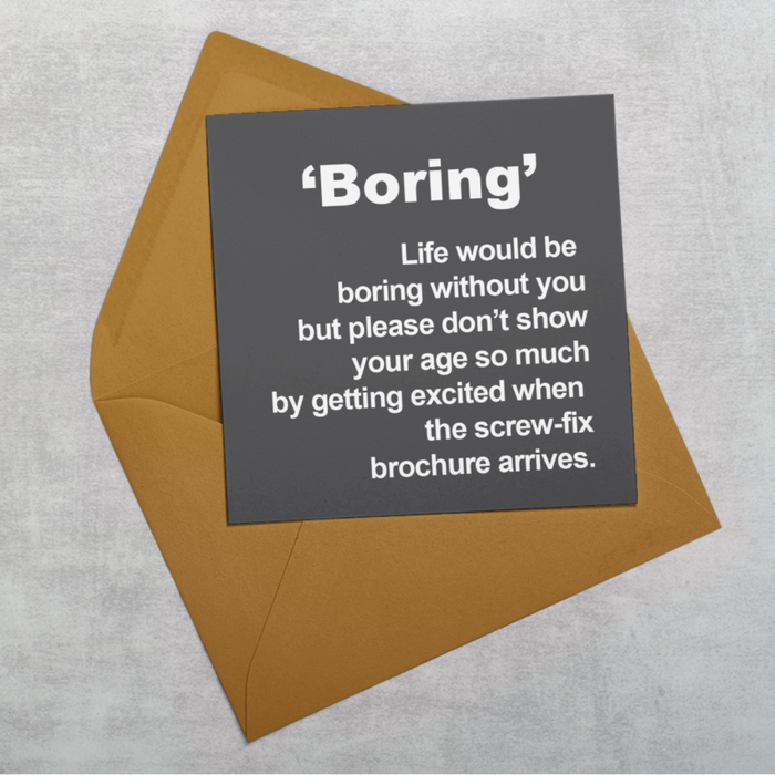 Boring Greeting Card