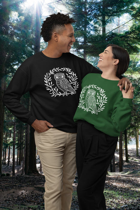 Barn Owl in a Laurel Organic Sweatshirt