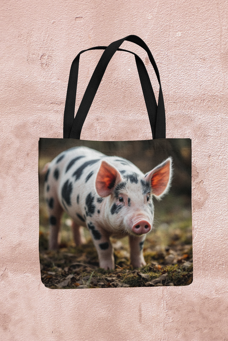 Gloucester Spotted Pig Handmade Organic Linen Tote Bag