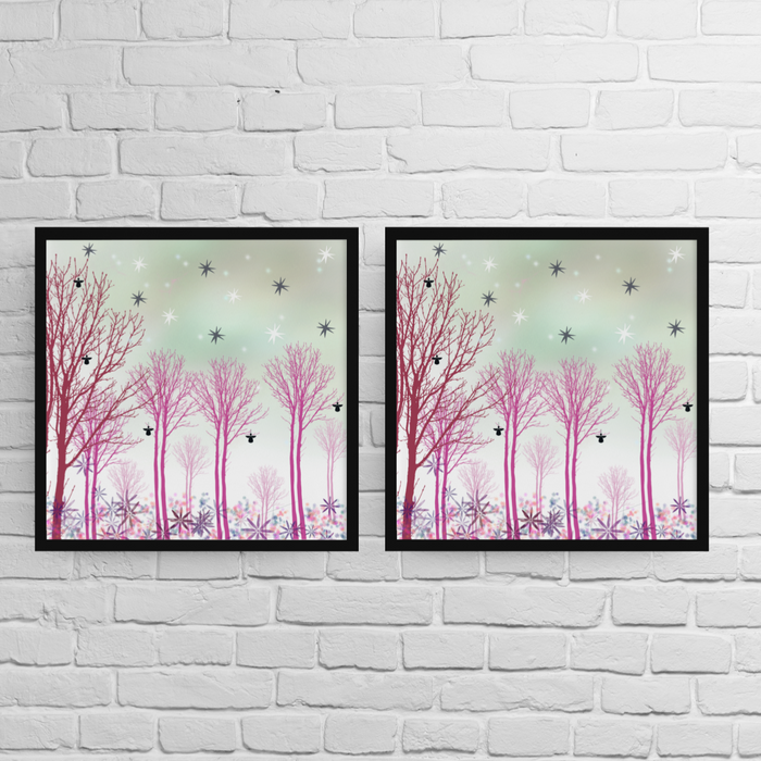 Tree Angels Abstract Room Art