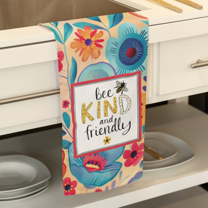 Bee Kind and Friendly Tea Towel