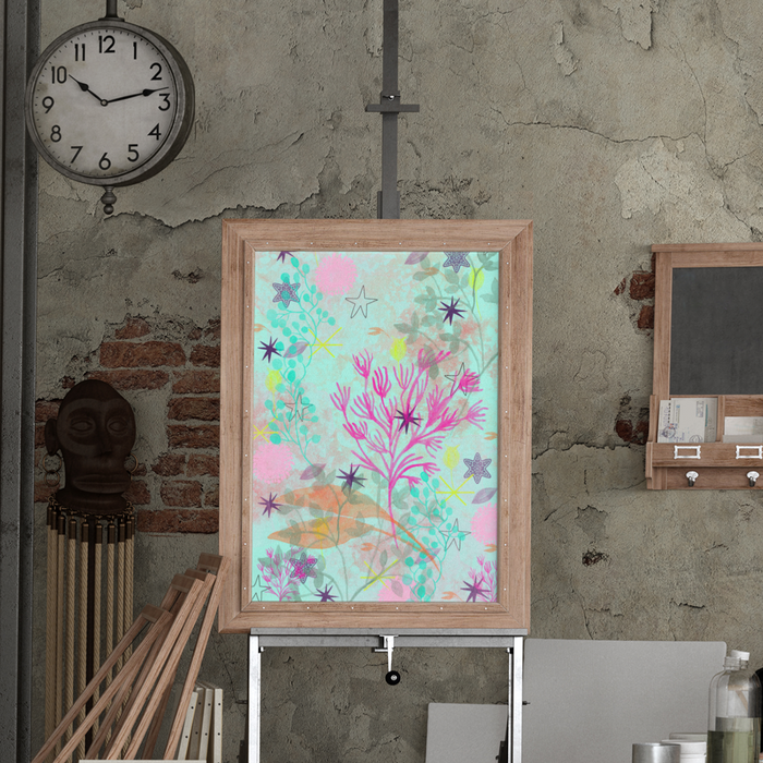 Pink Coral Abstract Room Art