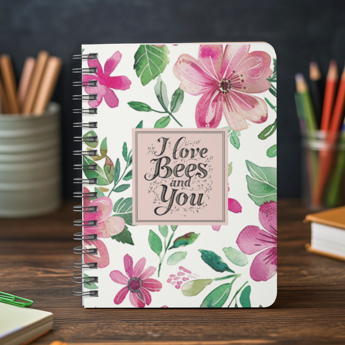 I love bees and you A5 Notebook