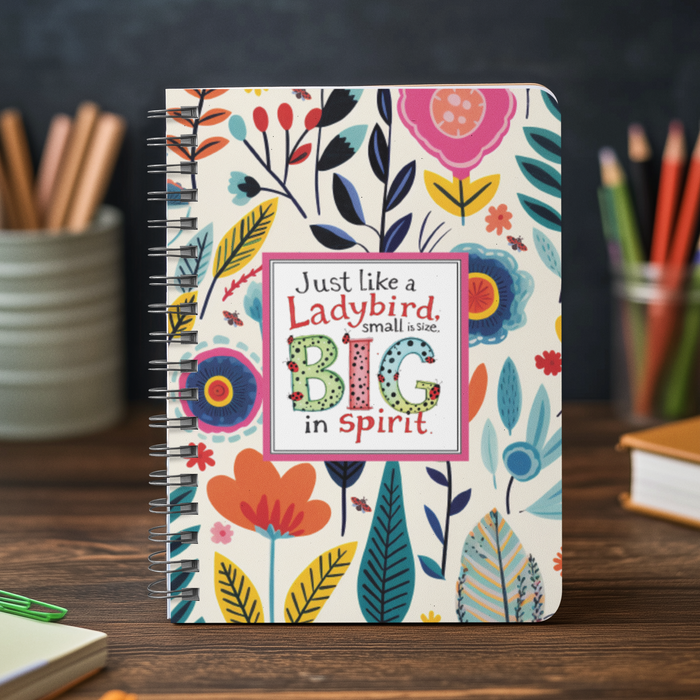 Just like a ladybird Small in Size, big in Spirit A5 Notebook