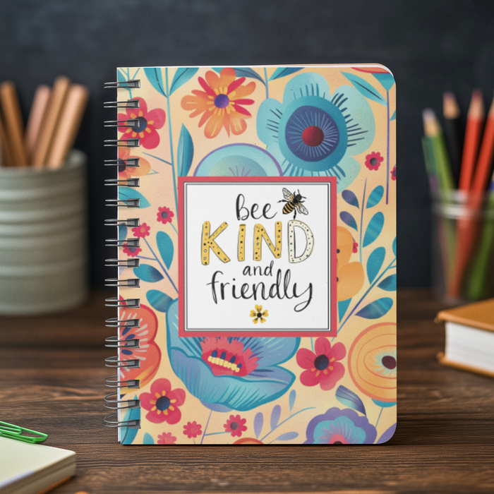 Bee Kind and Friendly A5 Notebook