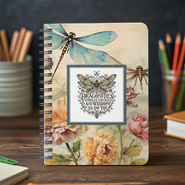 Dragonflies are a symbol of strength and wisdom A5 Notebook