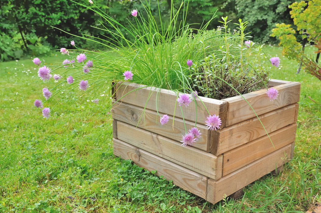 Slatted Square Planters