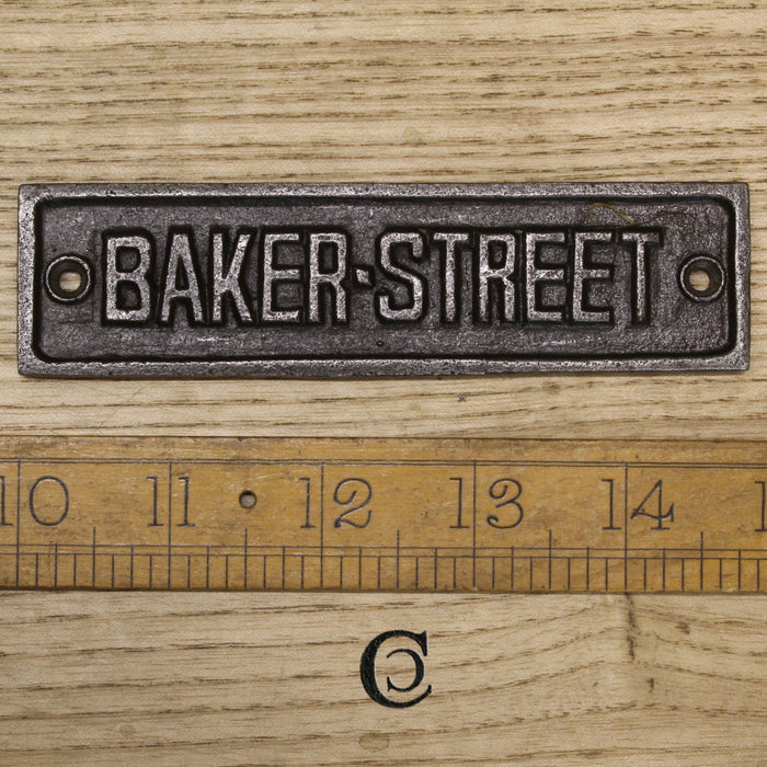 Baker Street Cast antique Iron Plaque
