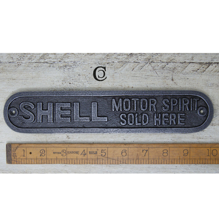 Shell Motor Oil Motor Spirit Car Cast antique Iron Plaque