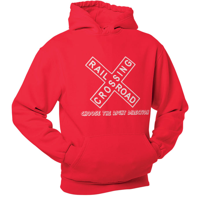 Cross Roads, Choose the right direction, Train Humour Hoodie
