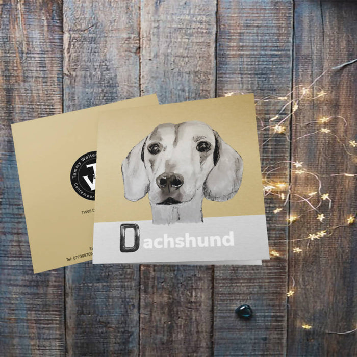 D for Dachshund Greeting Card