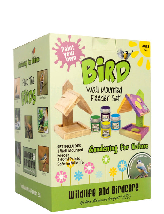 Bird Wall Mounted Feeder Paint your Own Set