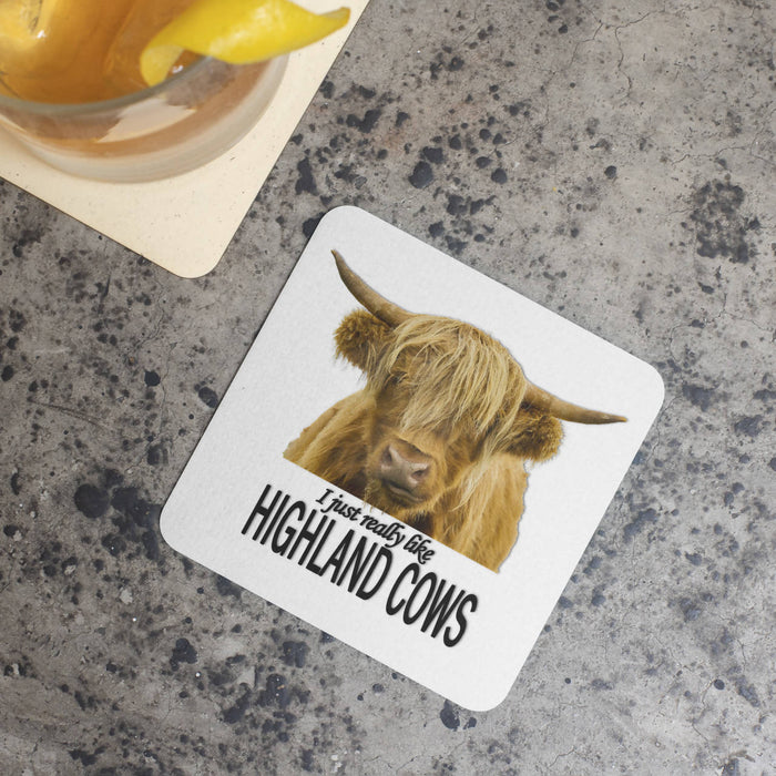 I Just Really Like Highland Cows Coaster