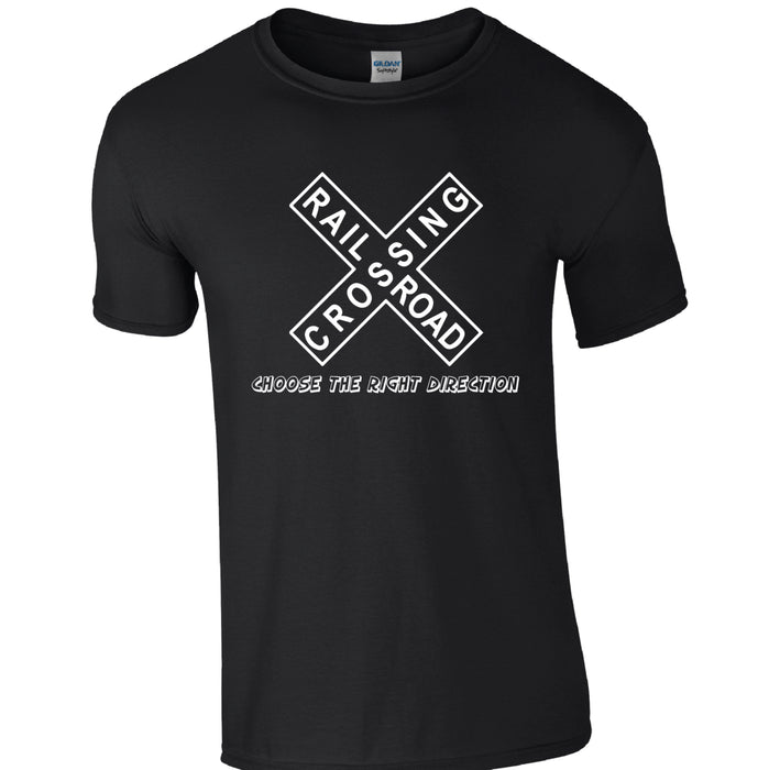 Crossroads, choose the right direction, Trains T-Shirt