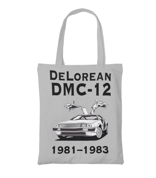 DeLorean Classic Car Canvas Tote Bag