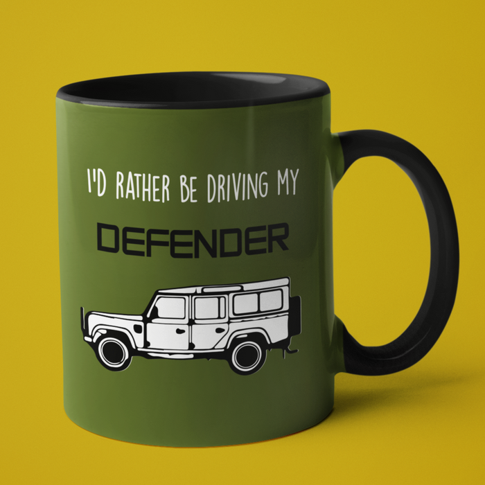 I’d rather be driving my Landrover Defender Mug