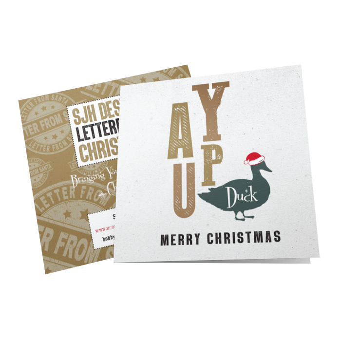 SJH Christmas Card Ay Up Duck