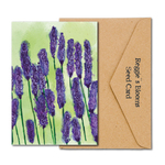 LAVENDER IN THE BREEZE WiLDFLOWER PLANTABLE SEED GREETING CARD